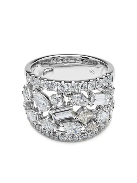 Jewels Aficionado 18K white gold diamond cocktail ring Silver JAR27DWG