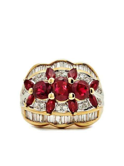 Jewels Aficionado 18K yellow gold ruby and diamond ring Gold 154544