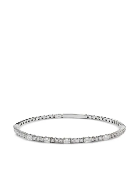 Jewels Aficionado 18K white gold diamond tennis bracelet Silver JAB42DWG