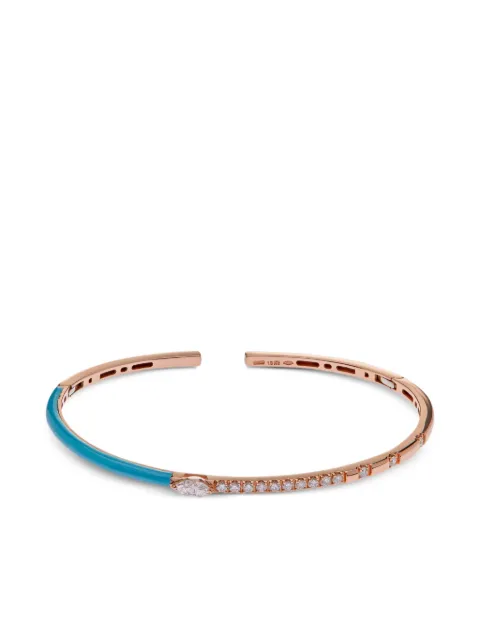 Jewels Aficionado 18K rose gold diamond bangle bracelet Pink JAB16TRG