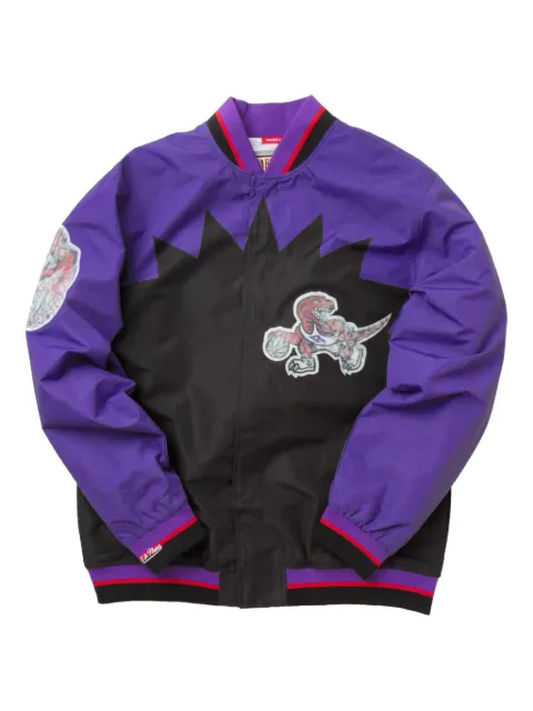 Mitchell & Ness x Toronto Raptors 75th Anniversary Warm Up appliqué jacket Purple OJBF1201TRAYYPPPBLCK