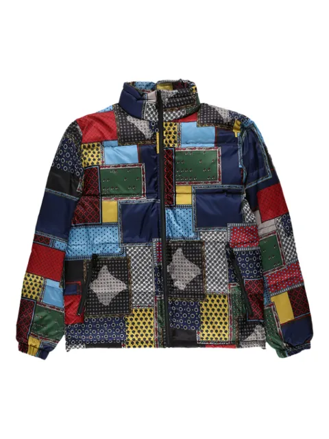 Stüssy patchwork puffer jacket Blue STUS75