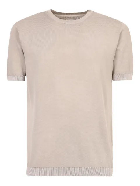 original vintage style ribbed-hem T-shirt Brown MIGUELTORTORA