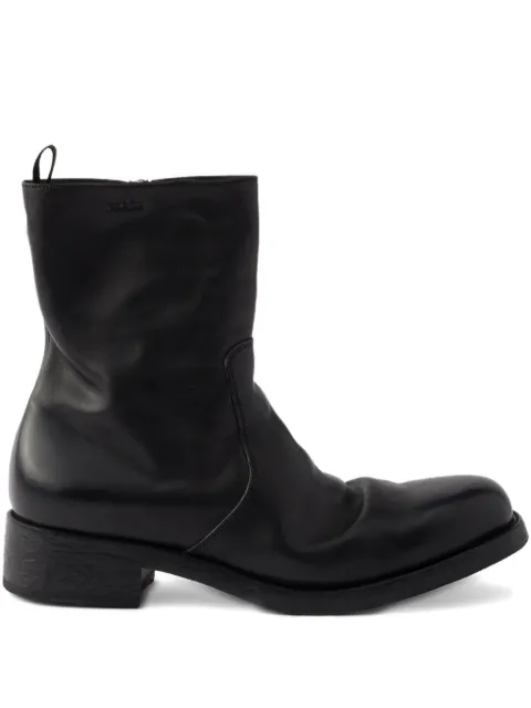Prada leather zipper boots Black 2UA006FX000V69