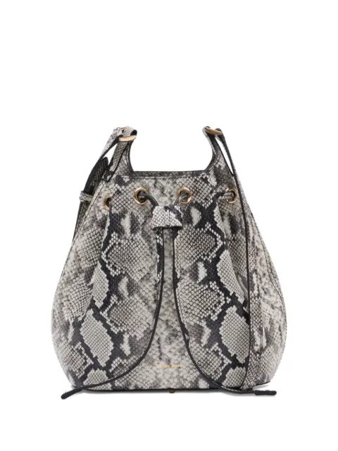 ANINE BING mini Alana snakeskin-print bucket bag Grey A1311077
