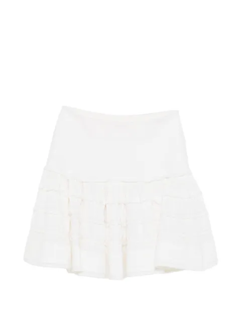 Alaïa ruffled mini skirt White AA9J2480K164C