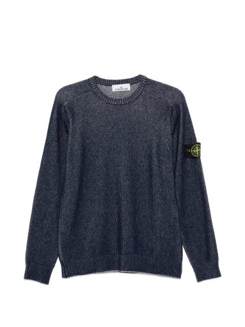 Stone Island textured crew-neck sweater Blue L1S155100033S0N12
