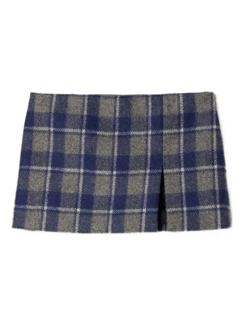 Miu Miu checked miniskirt Blue MG2604SWMO1806