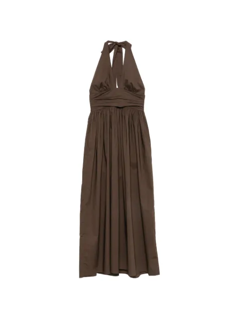 Matteau halterneck midi dress Brown KHMDRPL