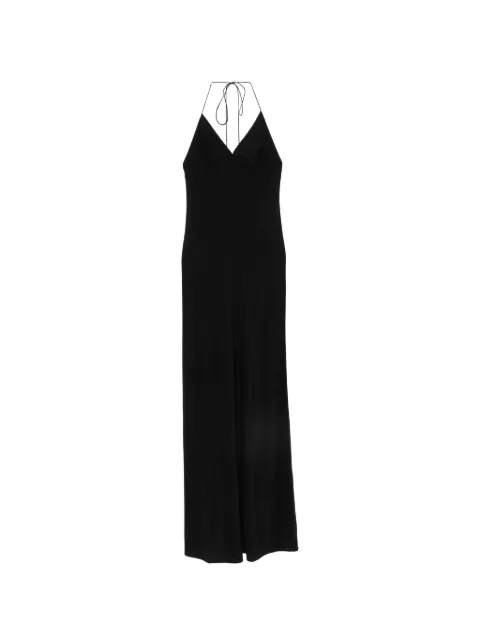 Matteau low-back halterneck maxi dress Black LBHDR