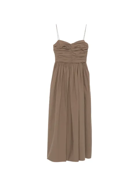 Matteau gathered bodice dress Brown GABDRLW