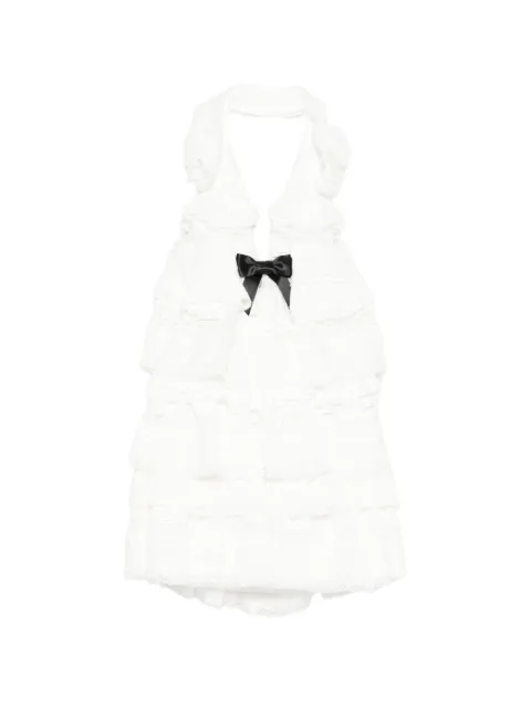 SHUSHU/TONG ruffled mini dress White FSDFDR17ZEP401WH100
