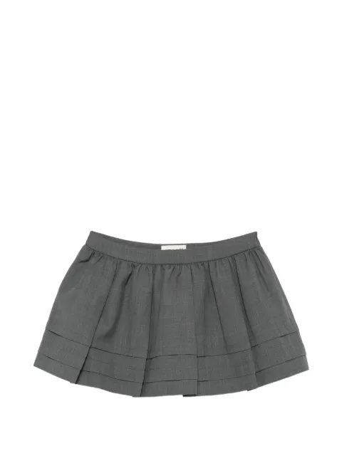 SHUSHU/TONG ruffle-detail pleated mini skirt Grey FSDFSK04FFV456GR100