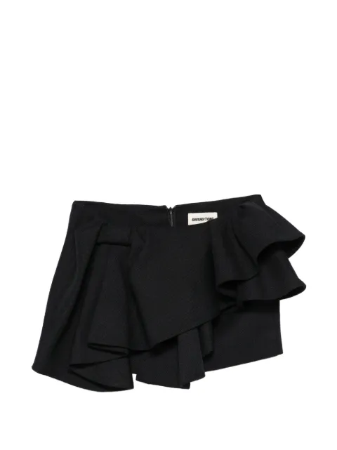 SHUSHU/TONG asymmetrical bow ruffled mini skirt Blue FSDFSK05ASA036NA100
