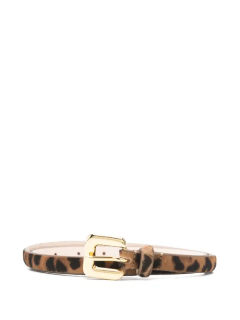 Déhanche Mara jaguar-print buckled belt Brown MARAJAGG