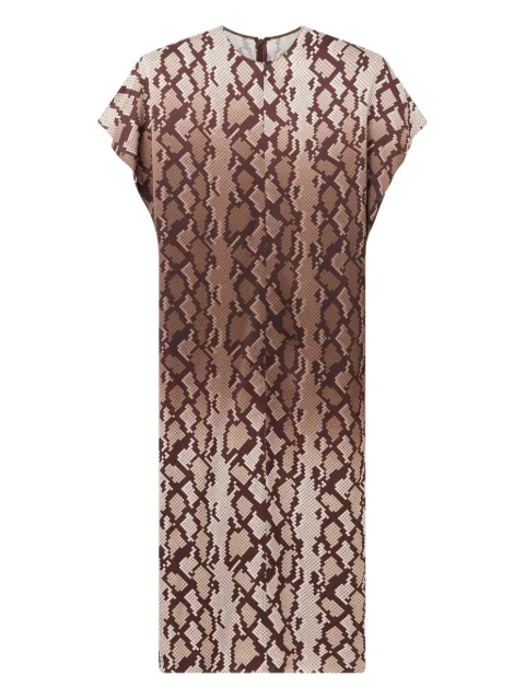 Stella McCartney short-sleeve midi dress Brown 6A05973GS361