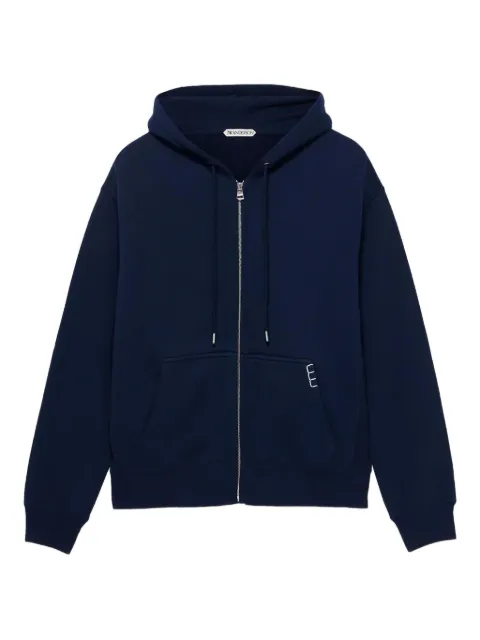 JW Anderson cotton zip-up hoodie Blue JW0241PG1901