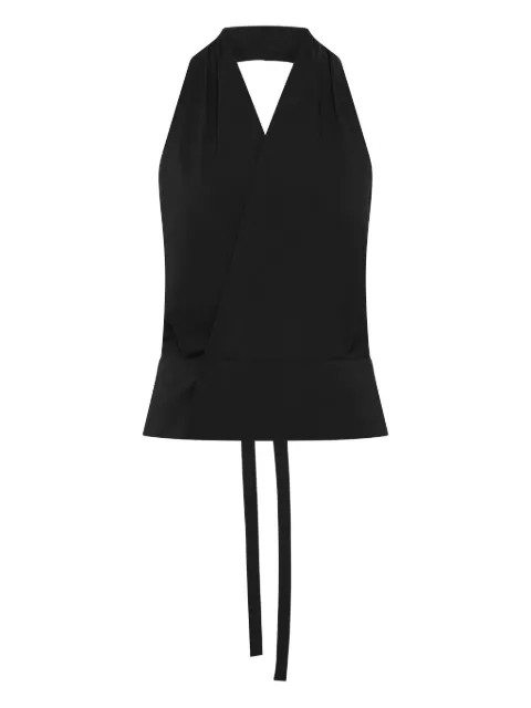 St. Agni halterneck wrap top Black R26202