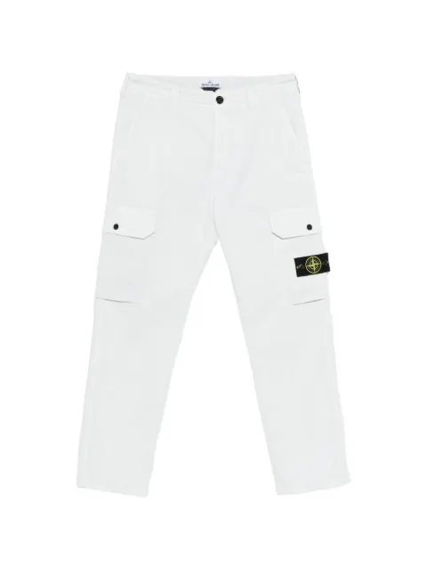 Stone Island 3100011 organic cotton stretch broken twill 'old' effect cargo pants Blue L1S153100011S0004