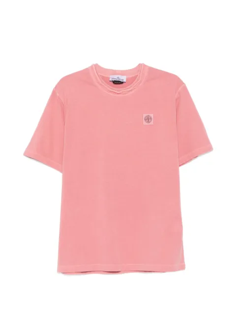 Stone Island 2100020 combed organic cotton jersey 'old effect' T-shirt Pink L1S152100020S0368