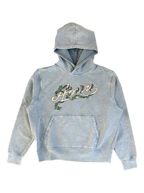 AMIRI logo-print filigree-detail hoodie Grey AMJYHD1013856