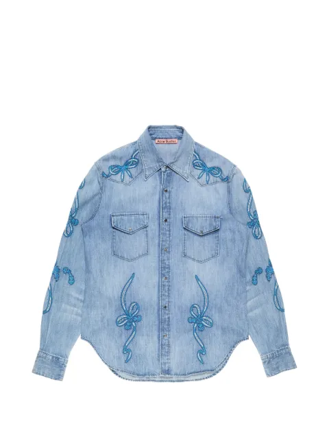 Acne Studios embroidered shirt Blue BB0684