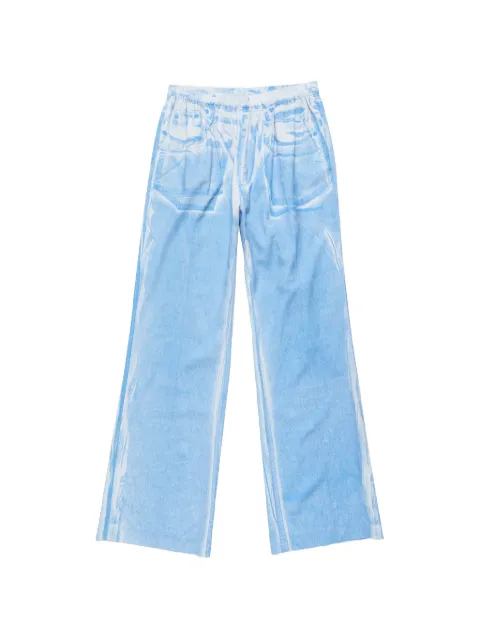 Acne Studios casual printed trousers Blue AK1088