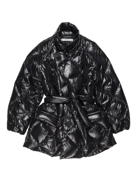 Acne Studios quilted belted padded coat Black B90883