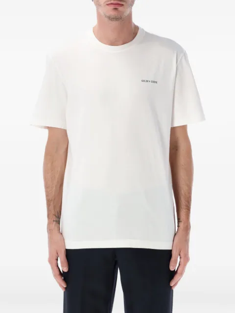 Golden Goose T-shirt in aged white cotton jersey Neutrals GMP01220P002380