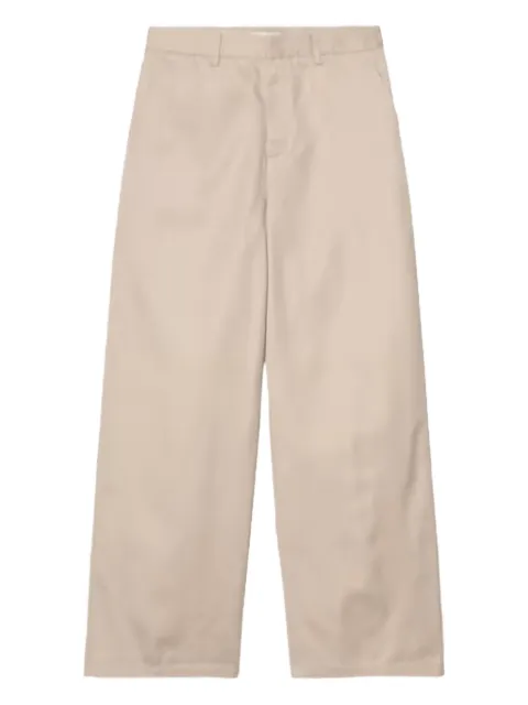 Carhartt WIP Omak logo-patch trousers Neutrals I035682G102