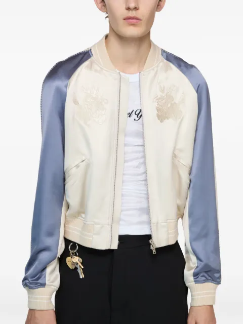 Acne Studios logo-embroidered bomber jacket Neutrals B90872