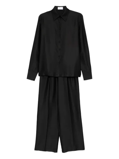 SILKYLICIOUS silk pyjama set Black I39003
