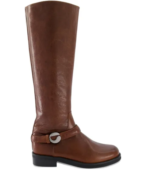 Coperni Cavalier buckle-strap knee-high boots Brown COPSH85F6064