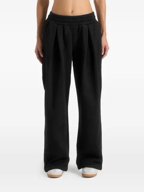 Manière De Voir Fanny straight-leg box pleat joggers Black WMN4190
