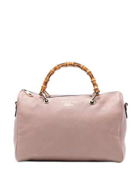 Gucci Pre-Owned 2016-2025 Medium Calfskin Bamboo Shopper Boston Bag satchel Pink OUKSN1W9AU6EQM69