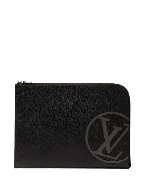Louis Vuitton Pre-Owned 2017 Taurillon Initials Circle Pochette Jour GM clutch bag Black AXWZWH9P23NRIG4S