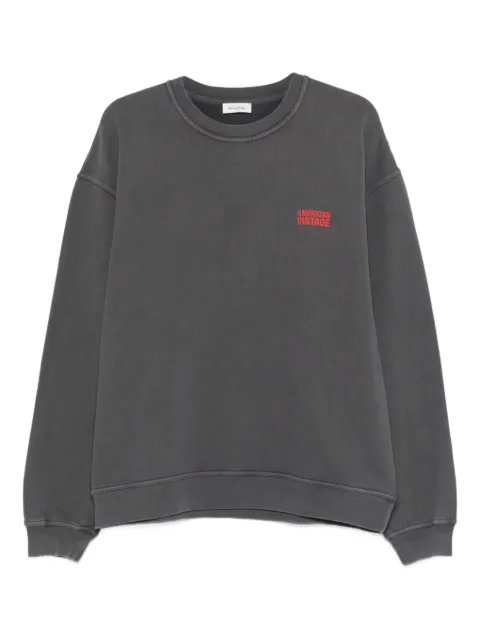 American Vintage logo-detail sweatshirt Grey MPLI03B