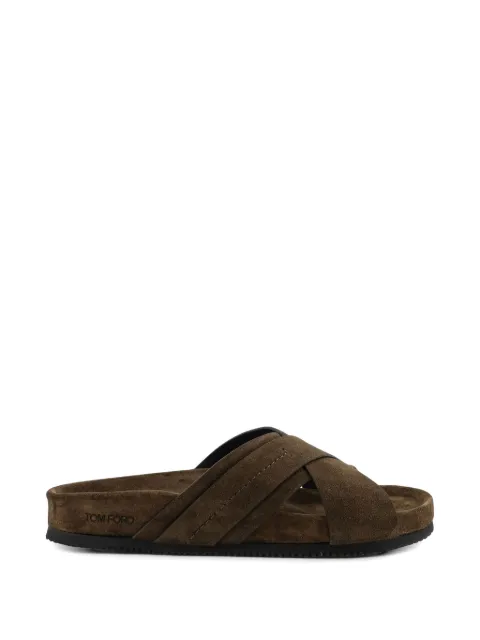 TOM FORD criss-cross sandals Brown J1582LCL046NGAN