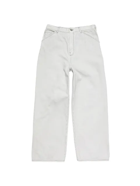 Acne Studios bow-embroidered trousers White BK0739