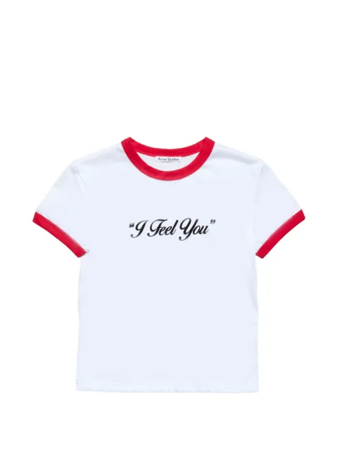 Acne Studios crinkled logo T-shirt White AL0521