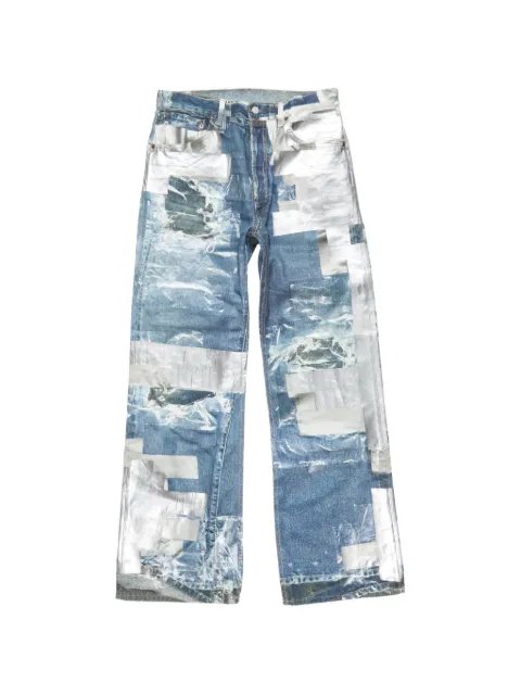 Acne Studios ripped patchwork jeans Blue BK0756