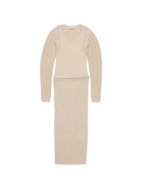 Acne Studios long-sleeve midi dress Neutrals A20917