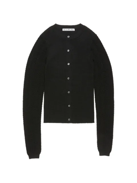 Acne Studios button knitted cardigan Black A60666