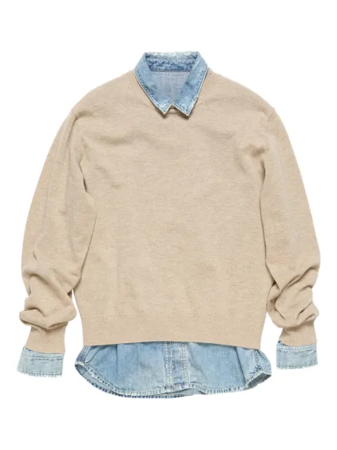Acne Studios layered V-neck sweater Neutrals A60670