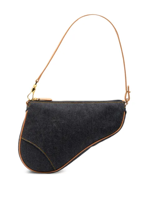 Christian Dior Pre-Owned 2001 Mini Denim Saddle Pochette shoulder bag Blue O3570SMETVX0VR99