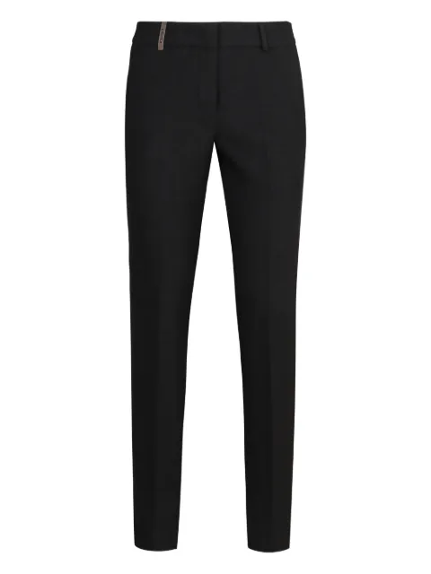 Peserico belt-loops trousers Black P0484601934