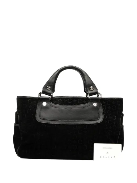 Celine Pre-Owned 2000 C Macadam Suede Boogie handbag Black ZVE2IQM0LJW28185