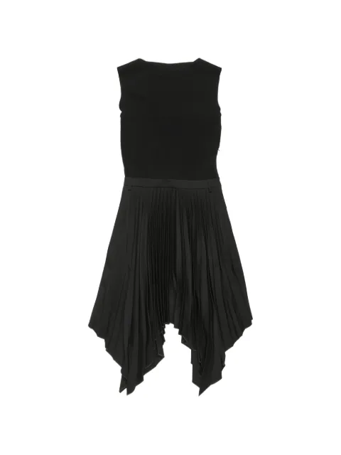 Acne Studios pleated asymmetrical-hem midi dress Black A20893