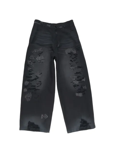 Acne Studios Mended distressed trousers Black BK0731