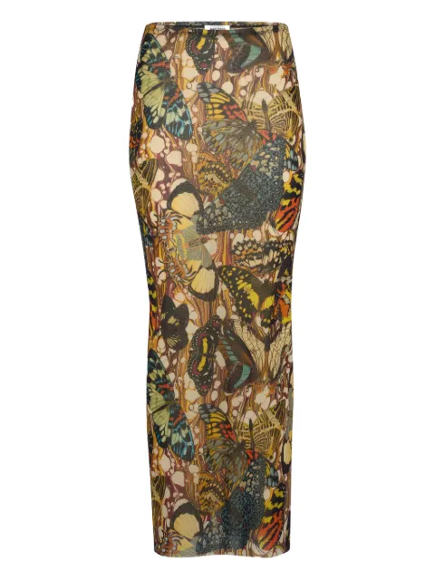 Jean Paul Gaultier printed maxi skirt Neutrals 2601WSK041M020P